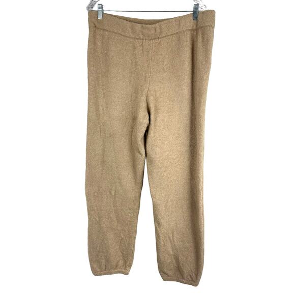 Barefoot Dreams NWOT Ecochic Jogger Pant Soft Camel Size L Ribbed Elastic Waist - Picture 2 of 8